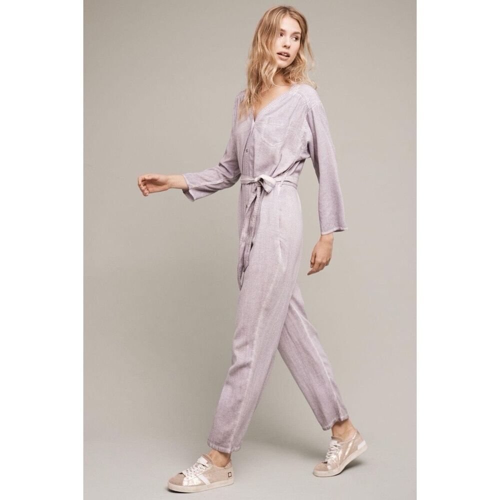 Anthropologie Saturday Sunday Achiever Jumpsuit Lavender Size Small